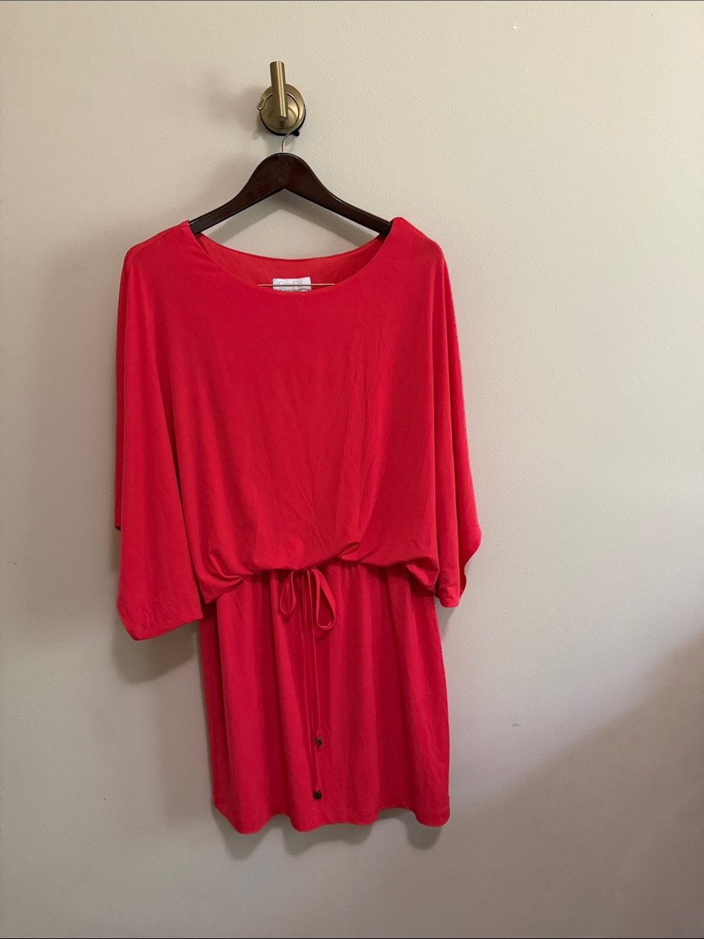 Jessica Simpson Red Scoop Neck Dress